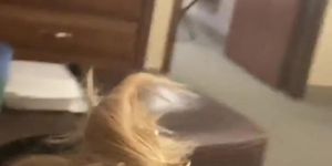 Two Babes give blowjob to guy at party