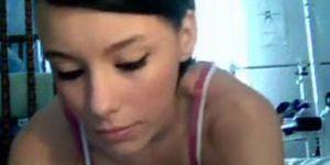 Hot teen babysitter plays with her pussy in nursery