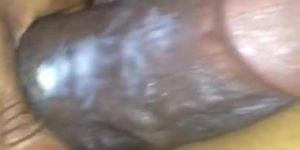 Husband fucks wife doggystyle, watch me cum on his cock