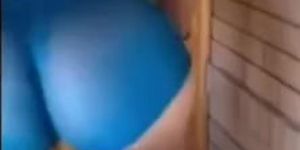 Big ass blonde rides it like a pro