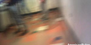 Straight College Student with MASSIVE Bulge in Dining Hall