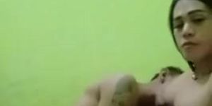 Asian Ladyboy very filthy with a skanky client from Indonesia