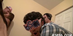 Courageous teens try huge cocks - video 23