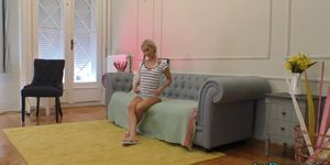 Pov teen blows old guy