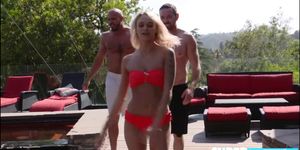 Hot amateur Emma takes in two hard cock (Emma Hix)