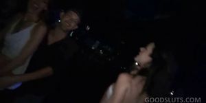 College girls flashing hot assets at an orgy party