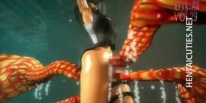 Tied up 3D hentai cutie gets fucked