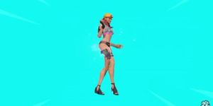 Fortnite girl dances naked