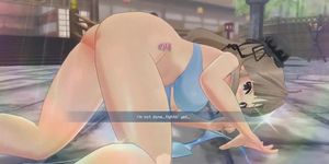 SENRAN KAGURA Peach Beach Splash (nude mod gameplay)