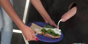 Lesbians Love Cum In Their Food