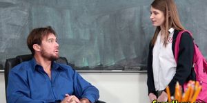 Hard fucked teen spunked