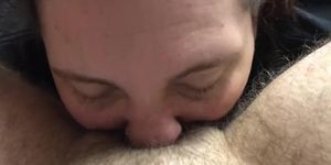 Lil sexy wife sucks FTM daddy’s cock