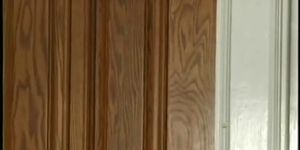 Skinny blonde banged hard on Dads bed by boyfriend