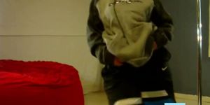Silly girl performing a striptease - video 1