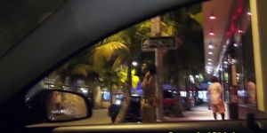 MOFOS - Busty ebony hitchhiking with white boy driver