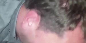 White guy swallow thai ladyboy dick