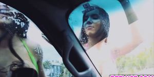 Babes does what is needed to get cash for fundraiser (Crystal Ray, Crystal Raye, Maya Bijou)