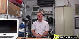 Gay stud blows and fucks the directors massive cock for money