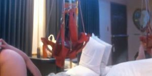 Chubby slave Ashlyn in the swing (Slave Bitch)