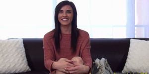 Casting couch x babe facialized after bj