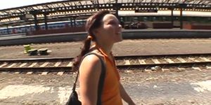 Wet and wild public blowjob - video 1