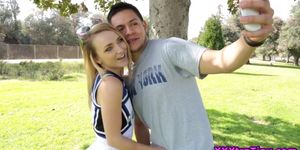 Tiny teen cheerleader