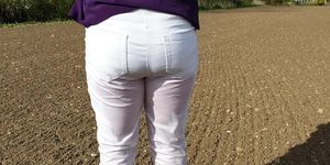 Casually pissing my white jeans in public! From my 1st compilation )