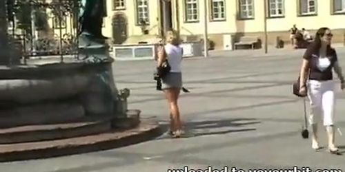 Woman no pantie in public