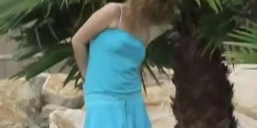 Erotic brown-haired oriental doll getting involved in some bikini sharking
