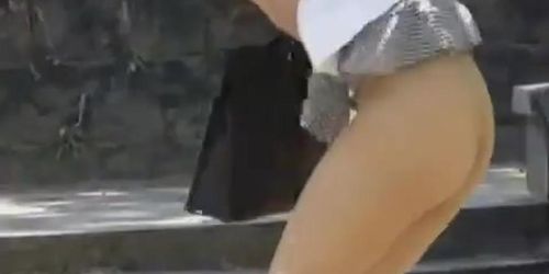 Free-spirited hot babe gets sharking experience while walking outside (Amanda Logue, Sunny Day)