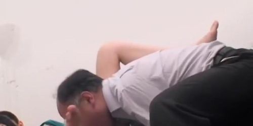 Cute Jap gets a load in her twat during Asian sex session