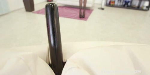 Tiny girl Ria Sun gets 5on1 interracial big black cock Double anal penetration (Ria Sunn)