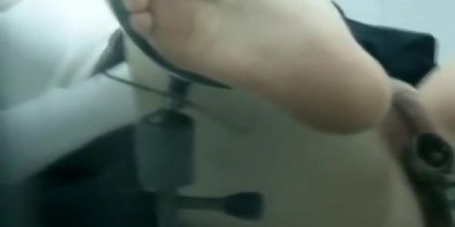 Voyeuring her during an examination