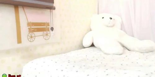 Asian teen in stockings hot webcam show