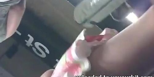 Asian cutie subway upskirt
