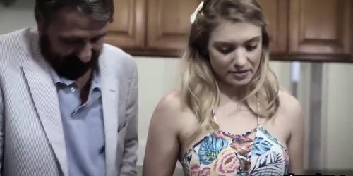 Hot teen fucked by dads best friend in the kitchen (Giselle Palmer, Steve Holmes)