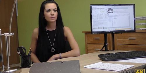 LOAN4K. Inga agrees for interesting naughty proposal of loan manager