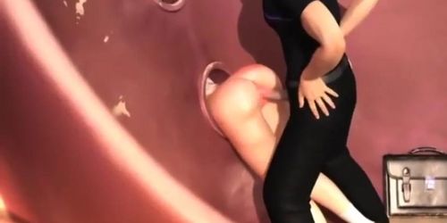 Teen Stuck in a Hole [3D]