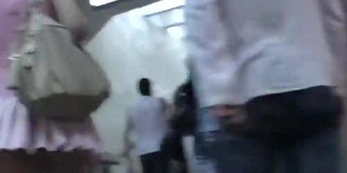 Hot strangers sexy upskirt view