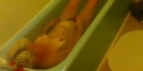 unaware mature wife in bath