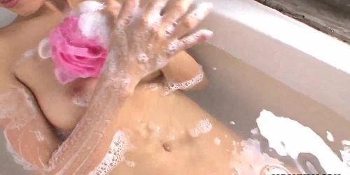 Engsub Naughty Runa Sesaki starts masturbating her hairy miff in the tub FullHD1080 at https://za.gl/aNPQakB