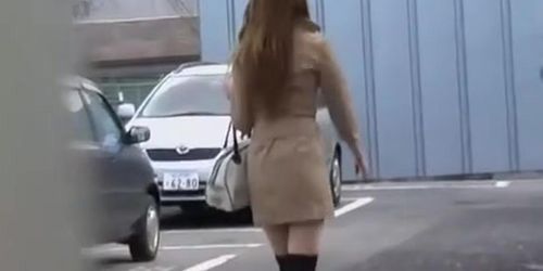 Sexy Japanese brunette getting nicely surprised by some kinky sharking lad