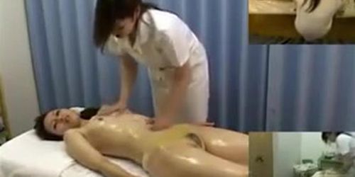 Erotic oil massage for a Japanese cutie