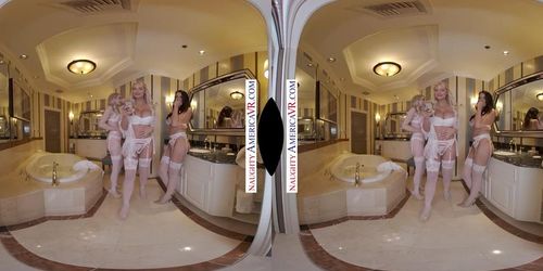 Naughty America - Rachael Cavalli surprises her bridesmaids, Katie Monroe and Reagan Foxx, with the