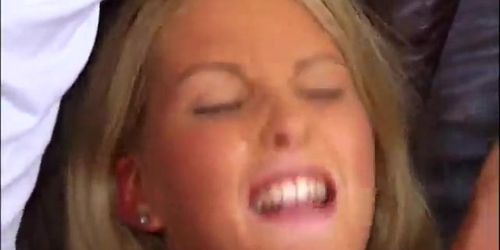 blonde gangbanged with double anal