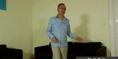 JIM SLIP - Old man fucks a british blonde
