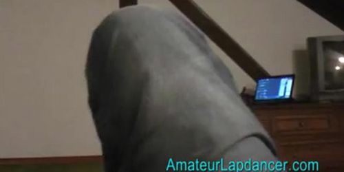 AMATEUR LAPDANCER - Me masturbating watching my girlfriend lapdancing - video 1