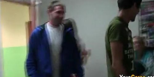 College Babes Striptease In Dorm Room