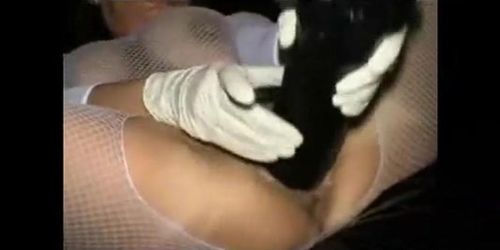 SICFLICS - Two huge dildos stuffed in her loose gaping pussy