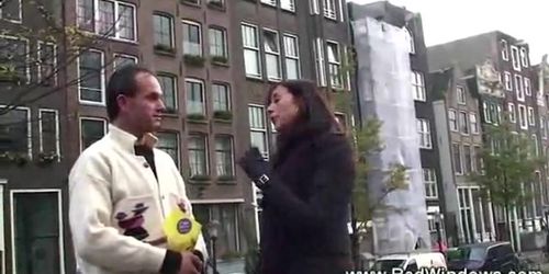 RED LIGHT SEX TRIPS - With his guide horny tourist visits a hooker in Amsterdam